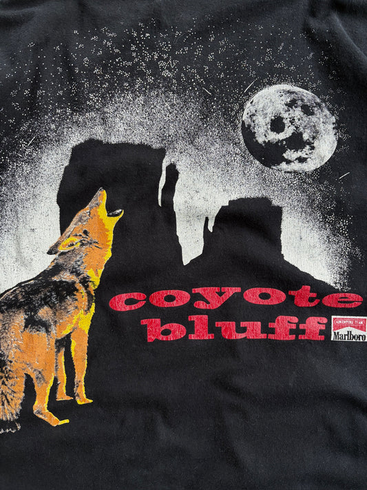 Vintage Black Marlboro Coyote Bluff Distressed Tee - XL