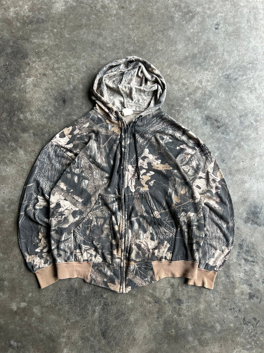 Mossy Oak MOB 1200 Camo Zip Up Hoodie - L