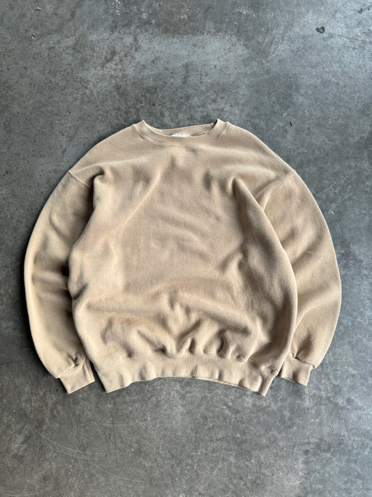 Vintage Lee Tan Blank Crew - L