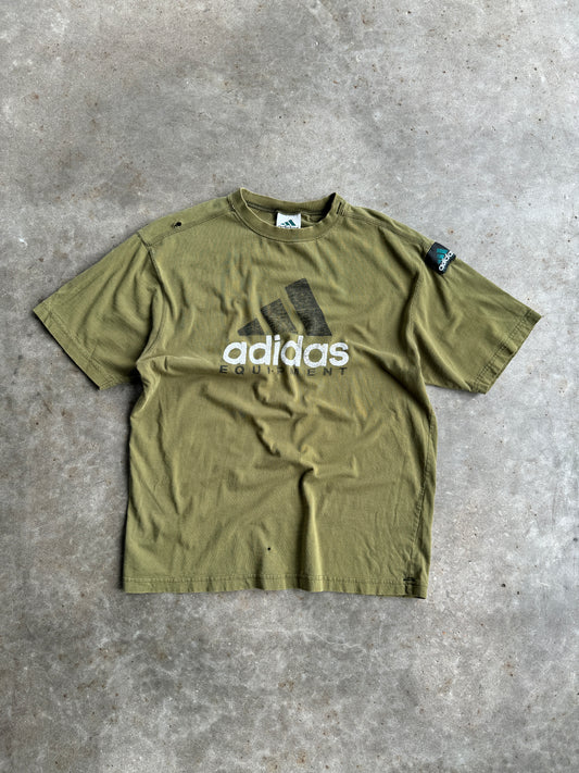 Vintage Olive Adidas Equipment Shirt - M