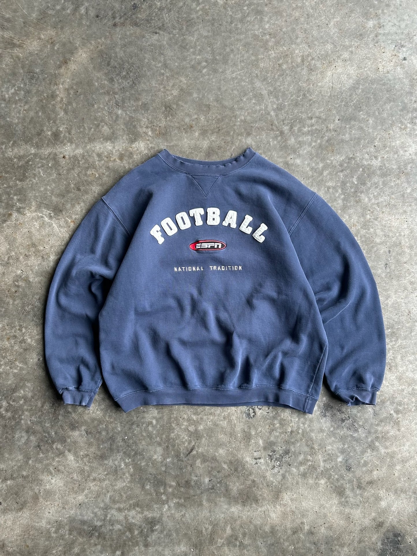 Vintage Navy ESPN Football Crew - L