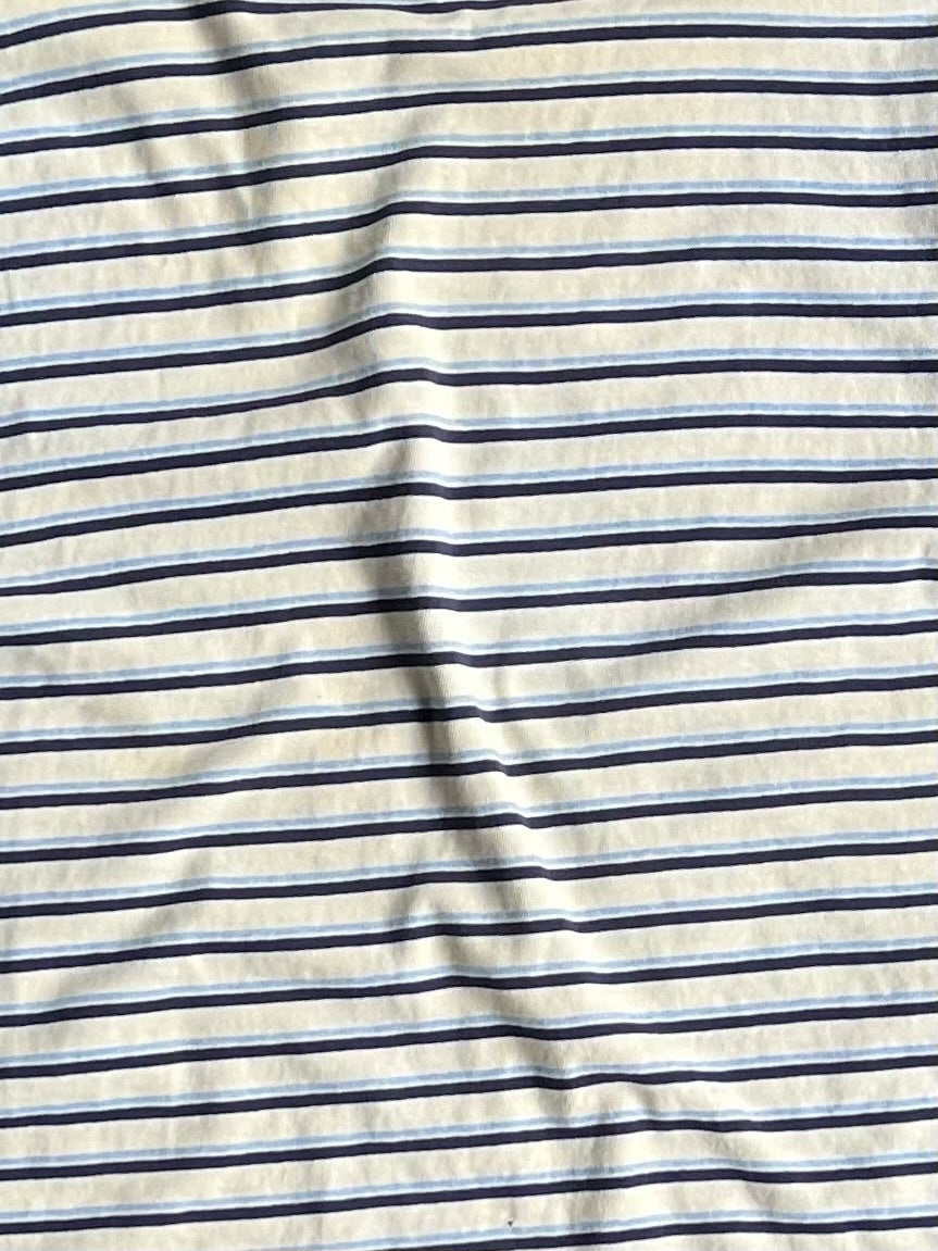 Vintage Pale Yellow Striped Shirt - XL