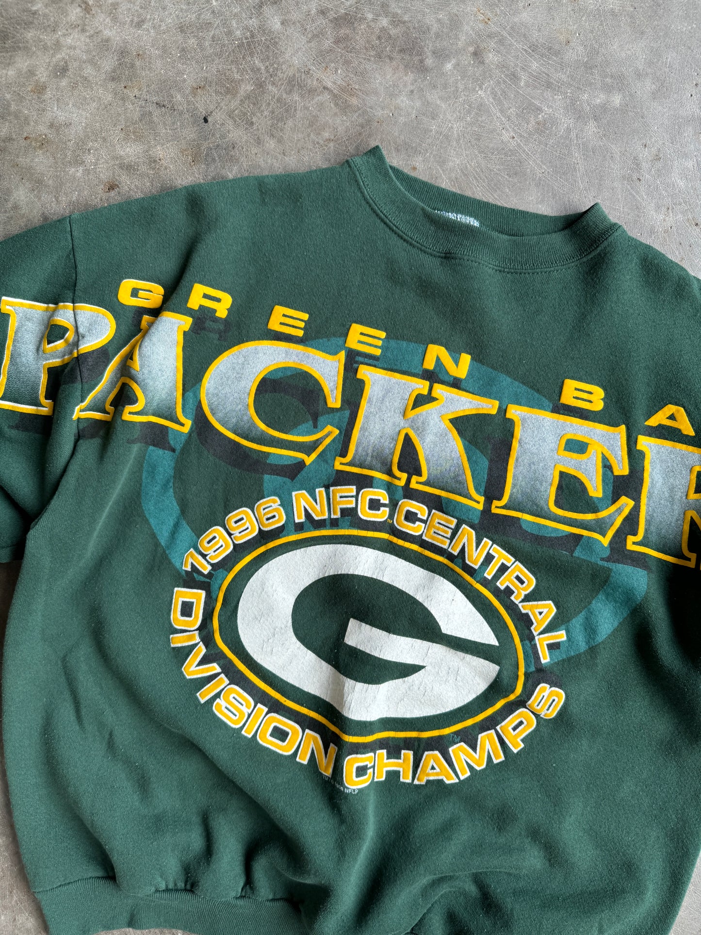 Vintage Green Bay Packers 1996 NFC Central Division Champs Crew - XL