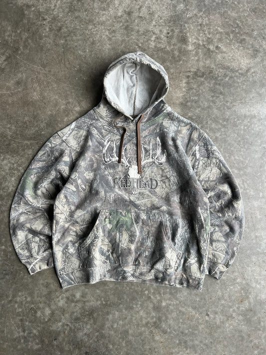 Faded Red Head Camo Hoodie - L