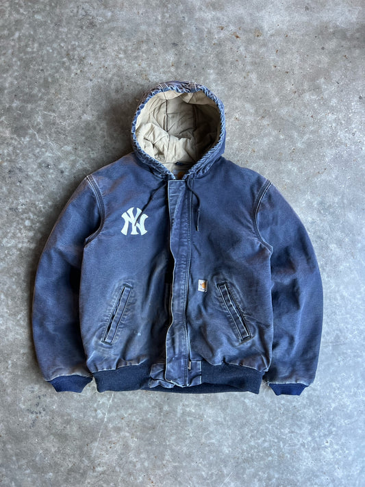 Vintage Yankees Navy Hooded Carhartt FR Jacket - M