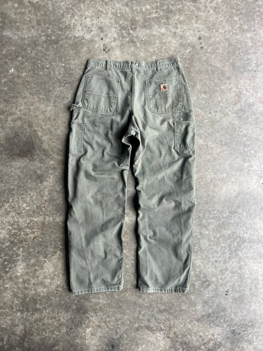 Vintage Green Carhartt Carpenter Pants - 34