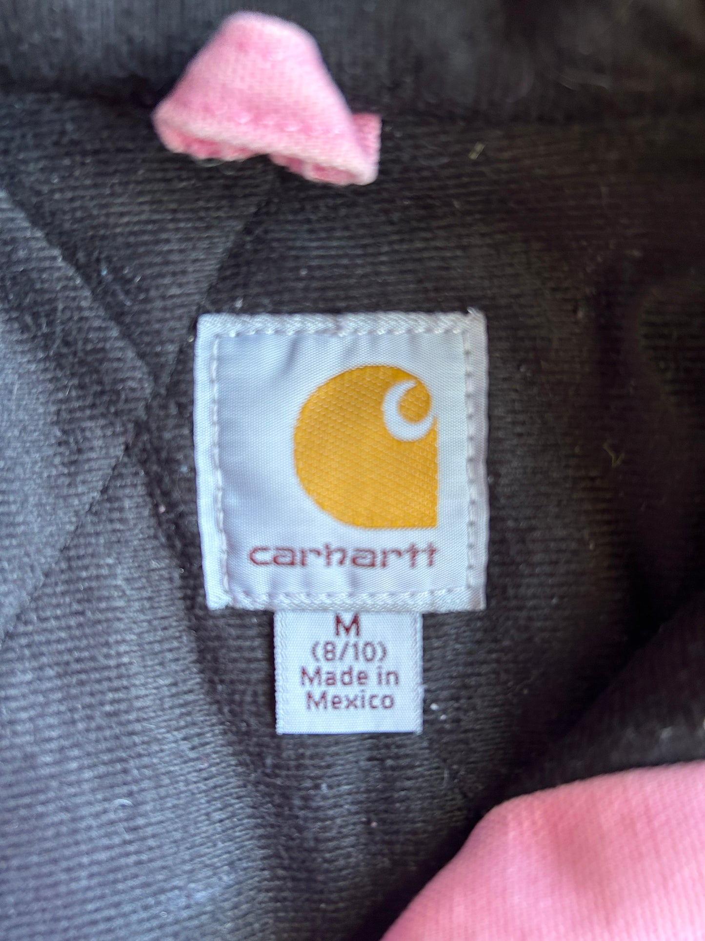 Vintage Baby Pink Hooded Carhartt Jacket - M