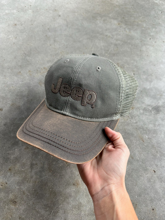 Vintage Distressed Jeep Strapback Hat