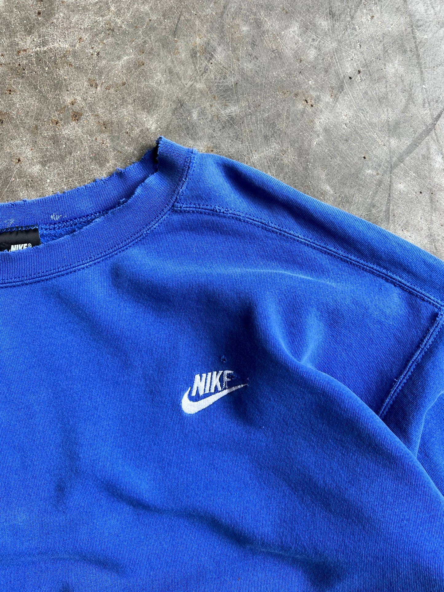 Vintage Distressed Nike Spellout Crew - XXL