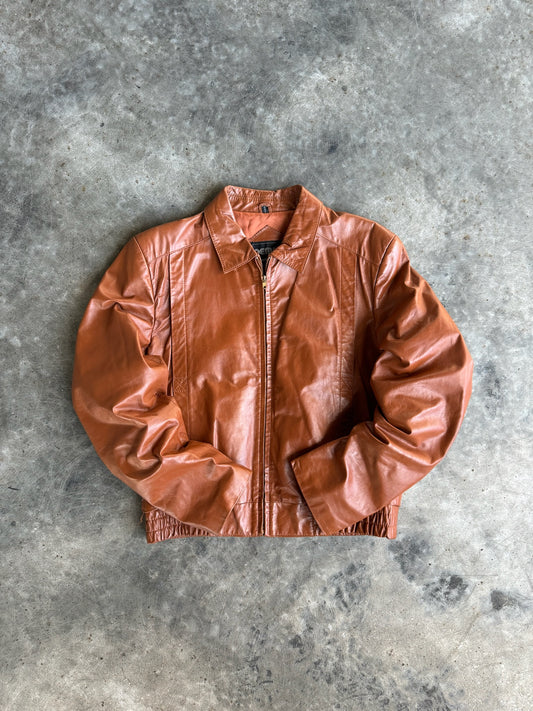 Vintage Demain Brown Leather Jacket - S
