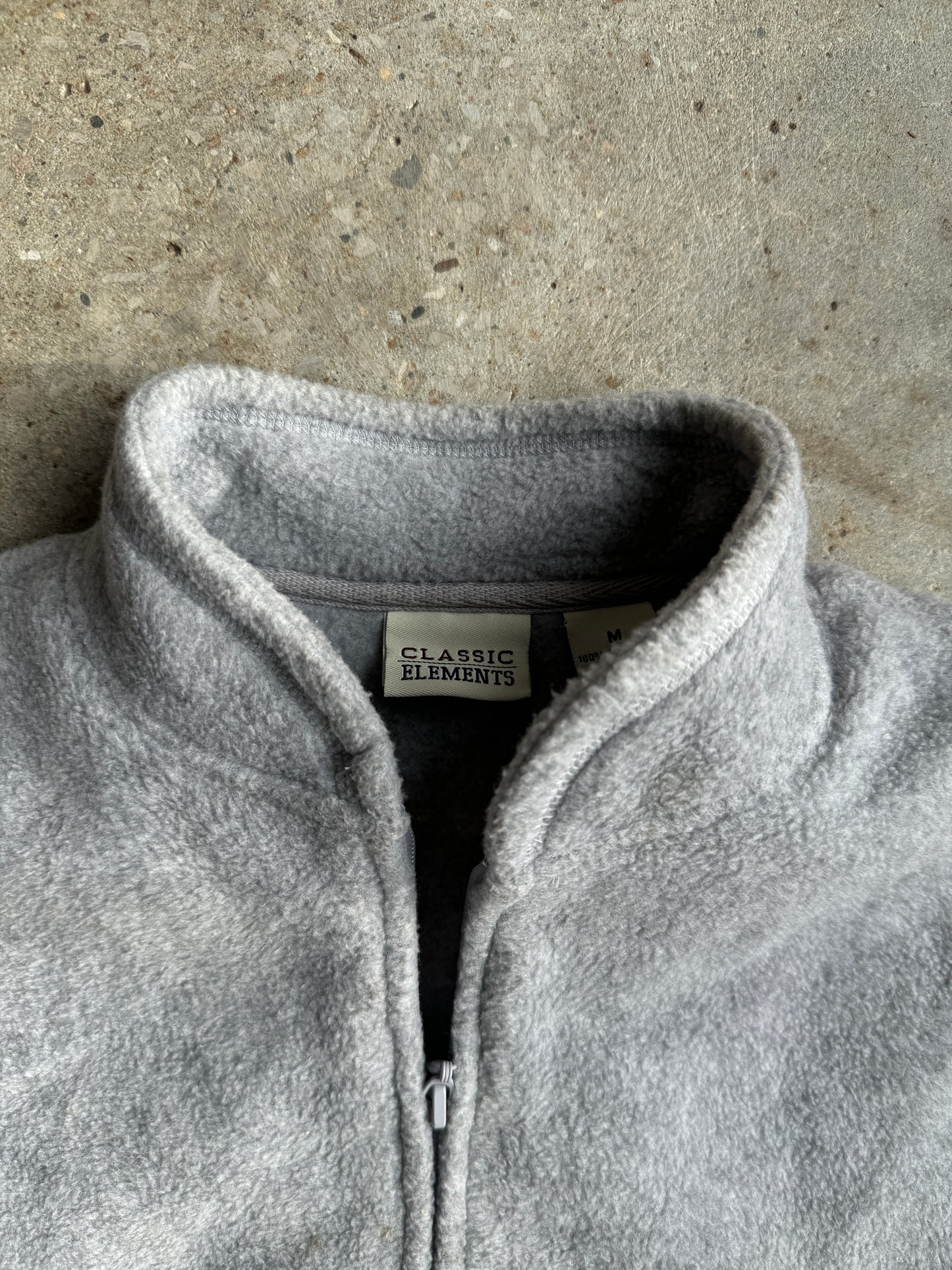 Vintage Classic Elements Grey Fleece Vest - M