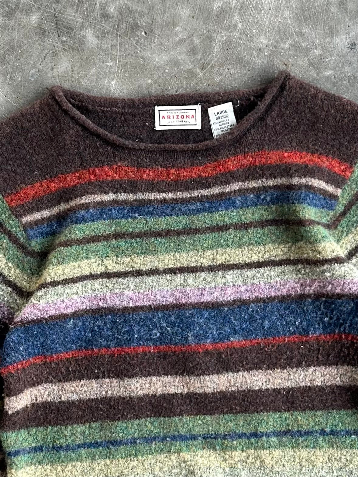 Vintage Arizona Jeans Striped Sweater - L