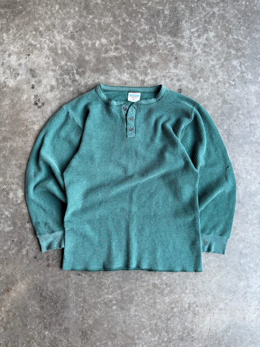 Vintage Green Dickies Thermal Long Sleeve Shirt - XL