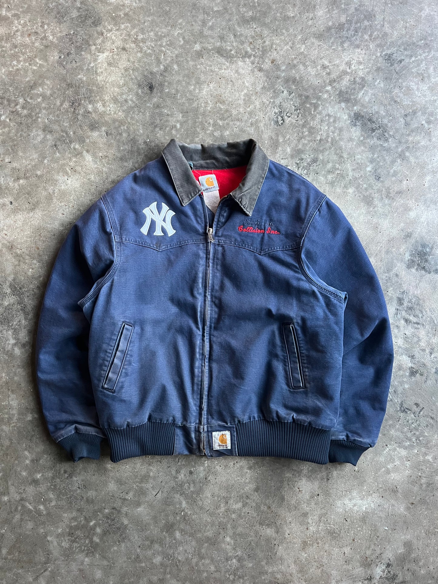 Vintage Navy Santa Fe Yankees Carhartt Jacket - XL