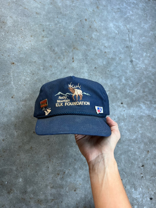 Vintage Navy Rocky Mountain Strap Back Hat