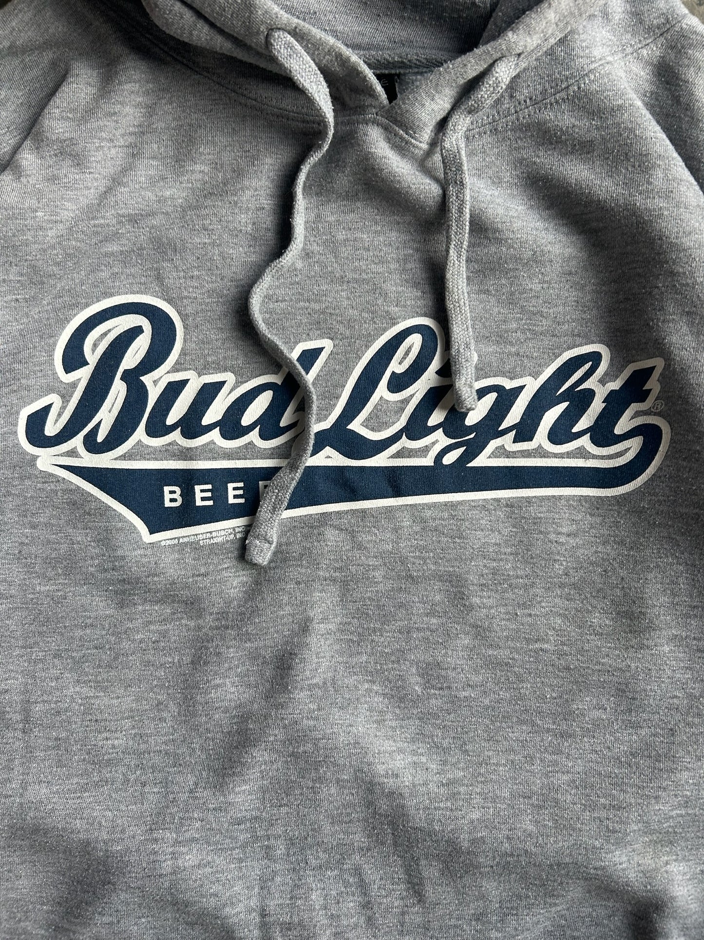 Vintage Gray Bud Light Hoodie - L