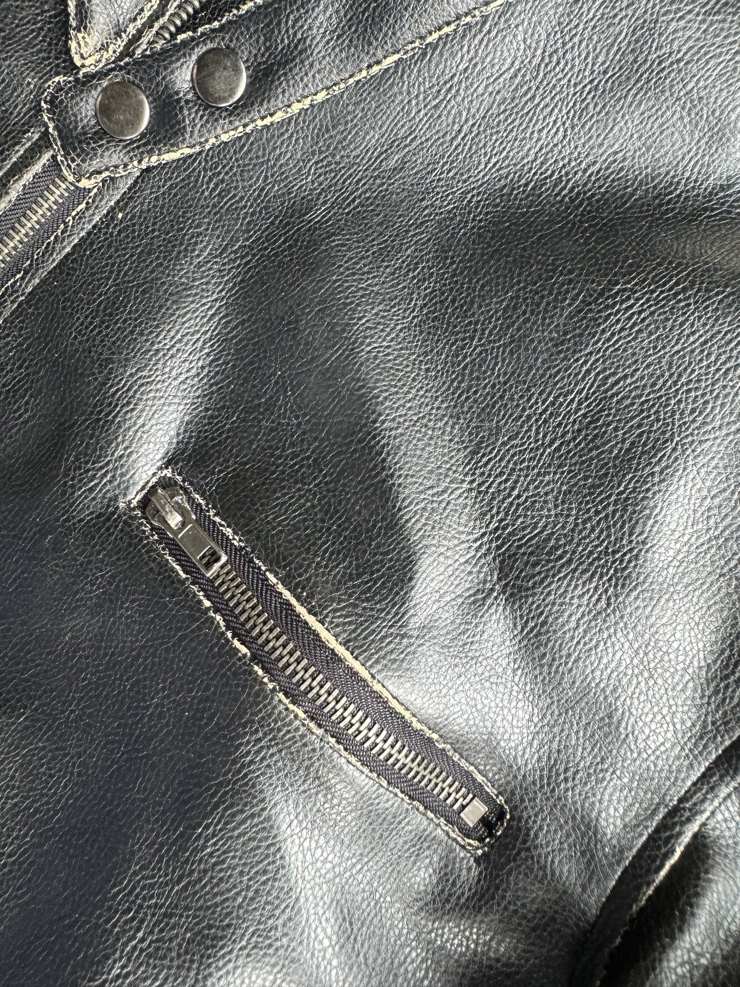 Vintage Positano Black Leather Jacket - M