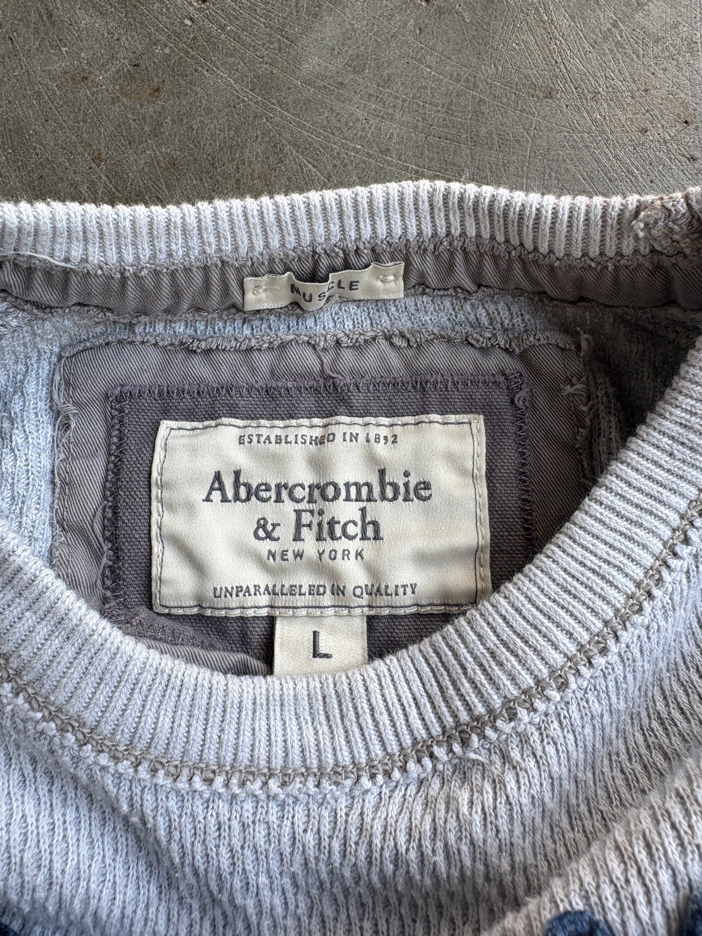 Vintage Grey Abercrombie & Fitch Thermal - L