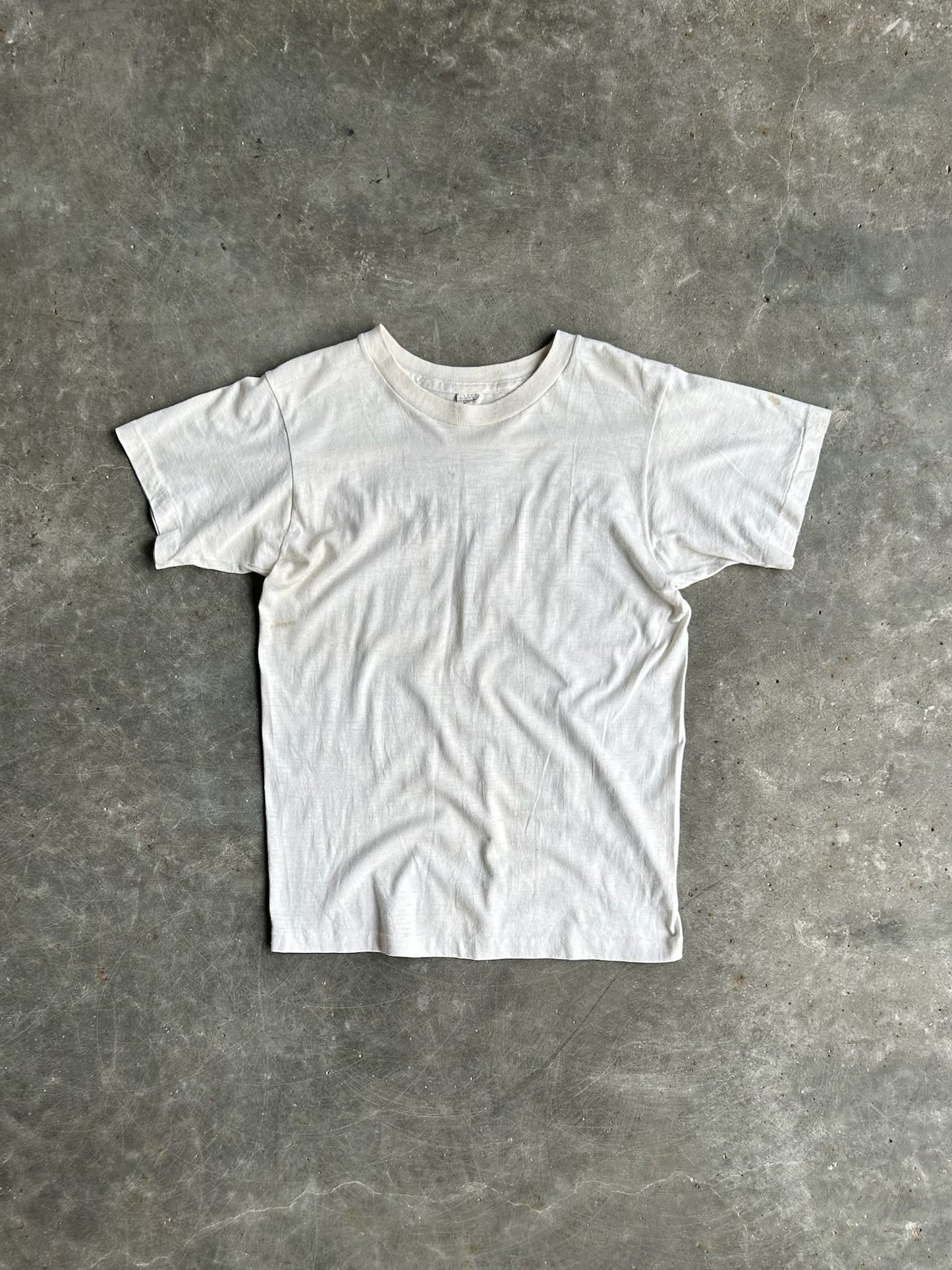 Vintage Single Stitch Blank White Shirt - S