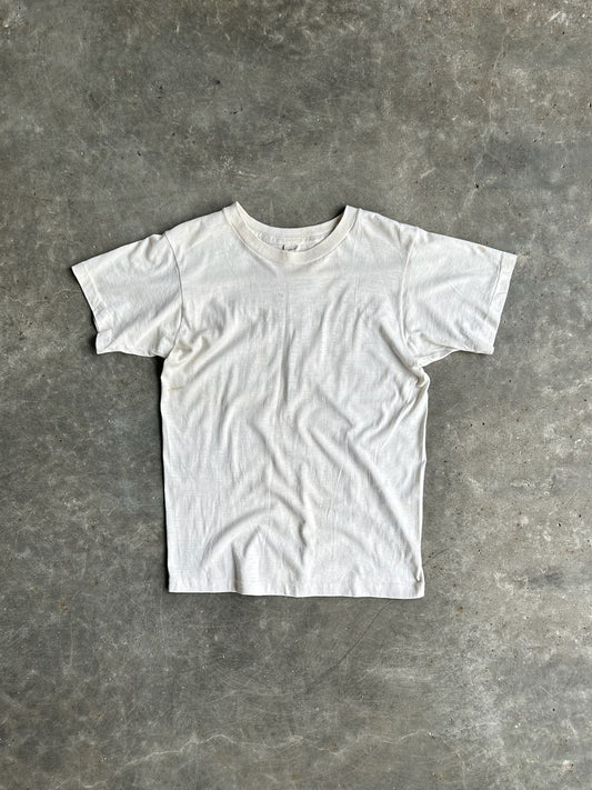 Vintage Single Stitch Blank White Shirt - S