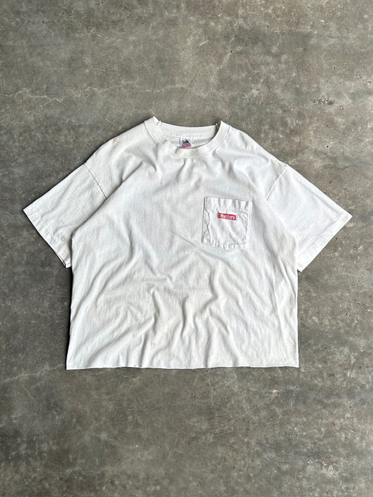 Vintage Single-Stitch Western Marlboro Graphic Cropped Tee - XL