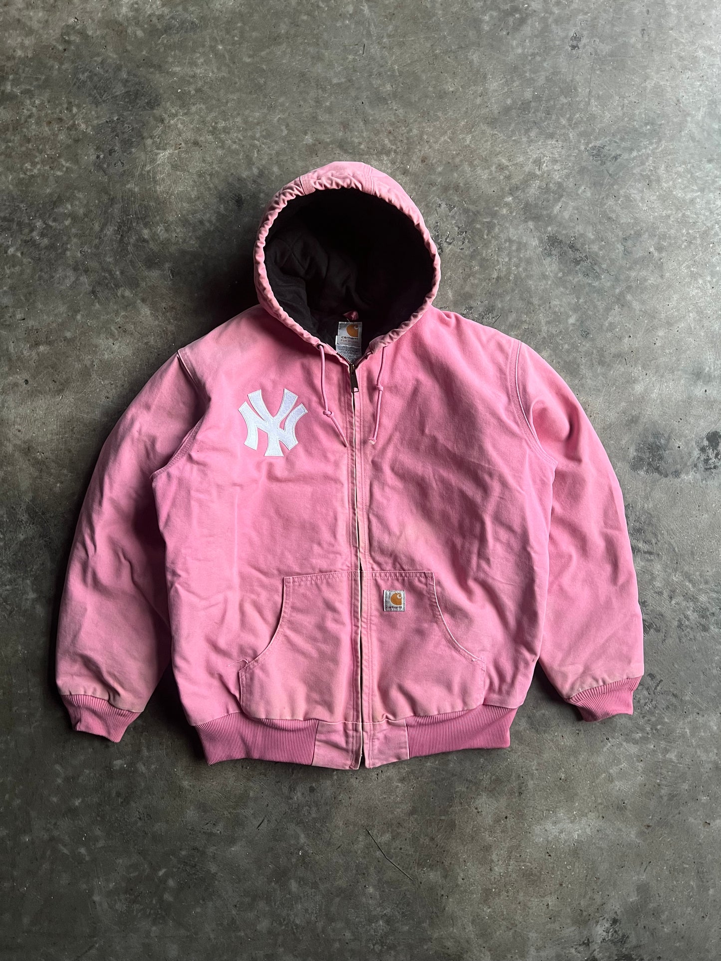 Vintage Pink Yankees Carhartt Jacket - XL