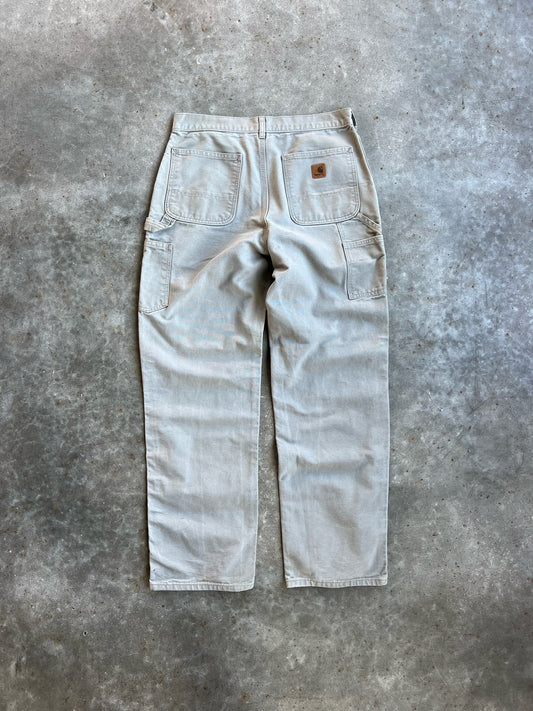 Vintage Cream Carhartt Carpenter Pants - 33