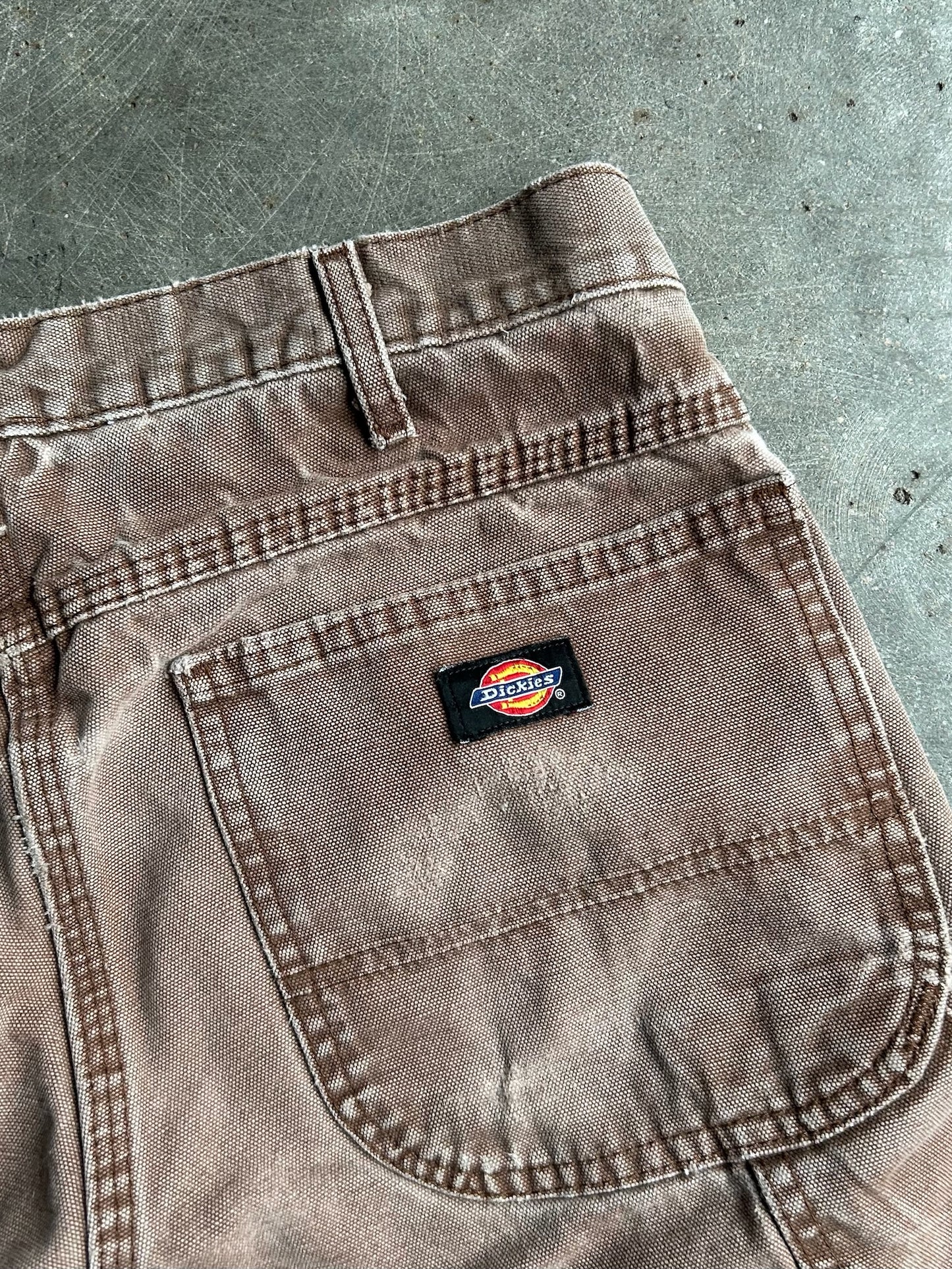 Vintage Brown Dickies Carpenter Denim Shorts - 32