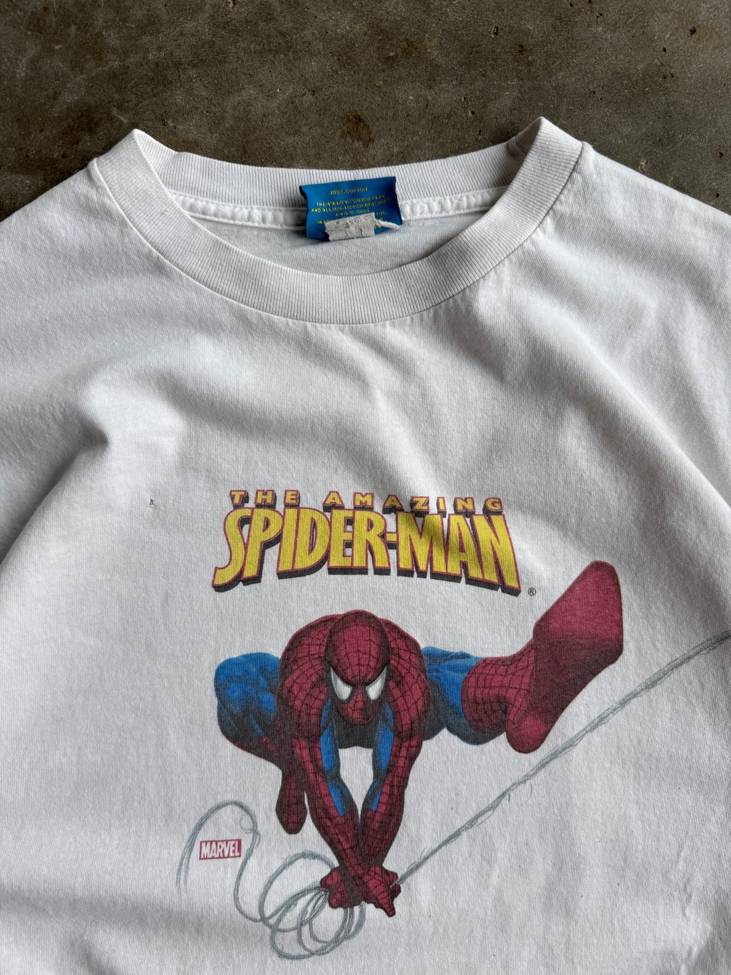 Vintage Spider-Man Graphic Cropped Tee - L