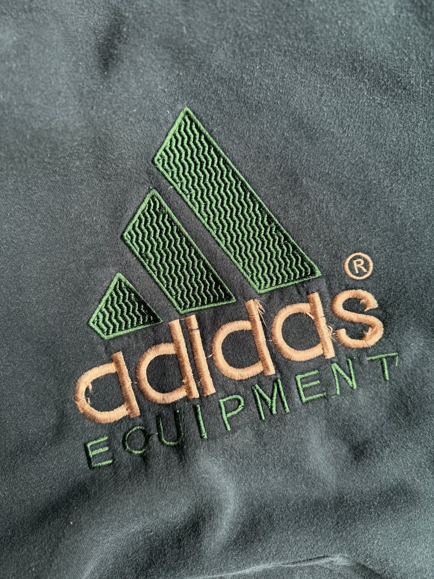 Vintage Dark Green Adidas Equipment Hoodie - XXL