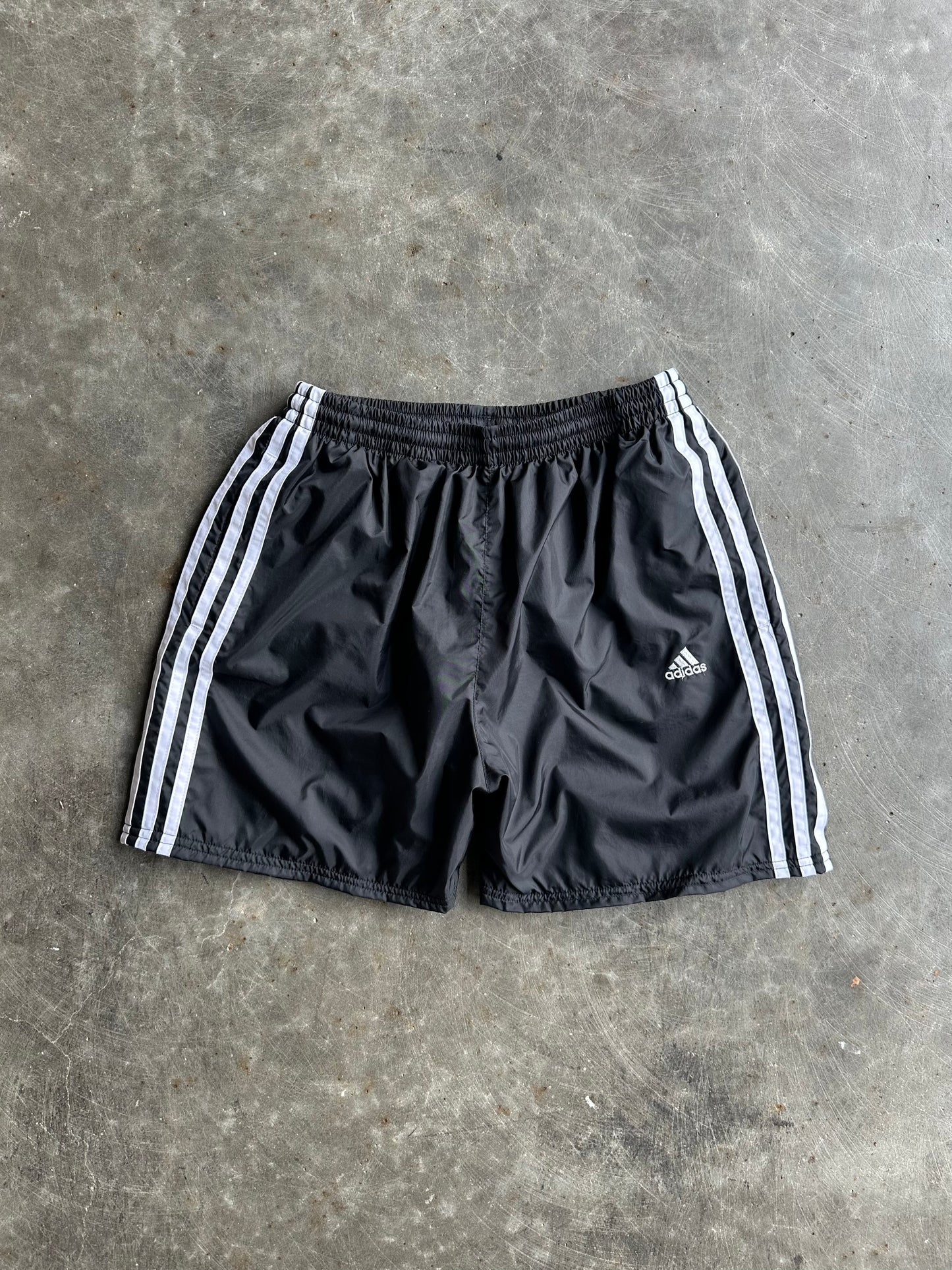 Reworked Black Adidas Shorts - XS