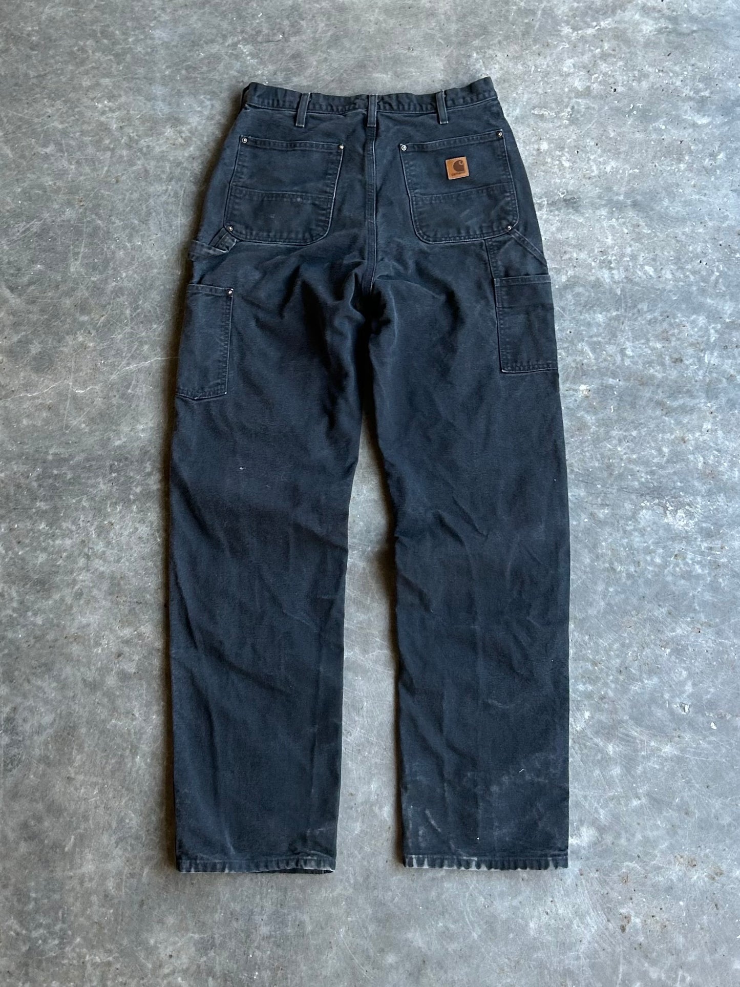 Vintage Black Carhartt Double Knee Carpenter Pants - 29