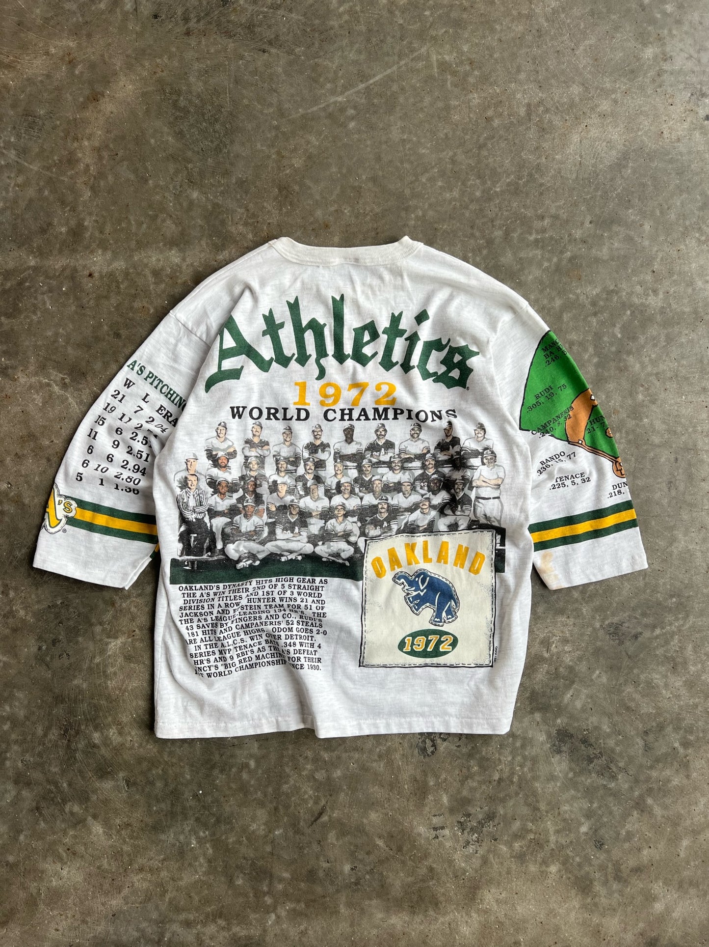 Vintage Oakland Athletics Single Stitch Long Gone Shirt - XL