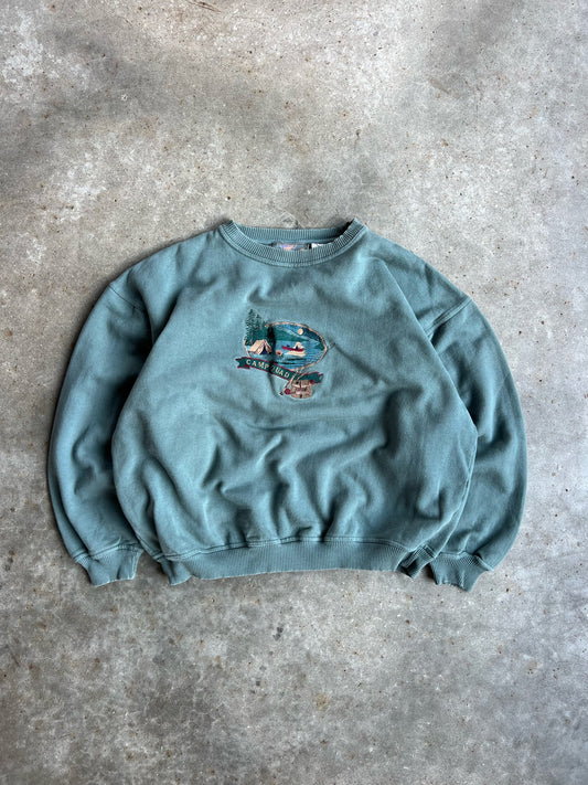 Vintage Green Camping Crew - XL