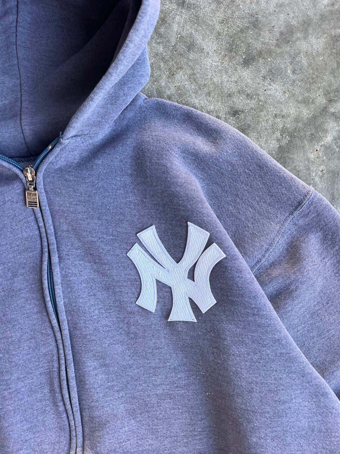 Vintage Blue Yankees Russell Zip Up - L