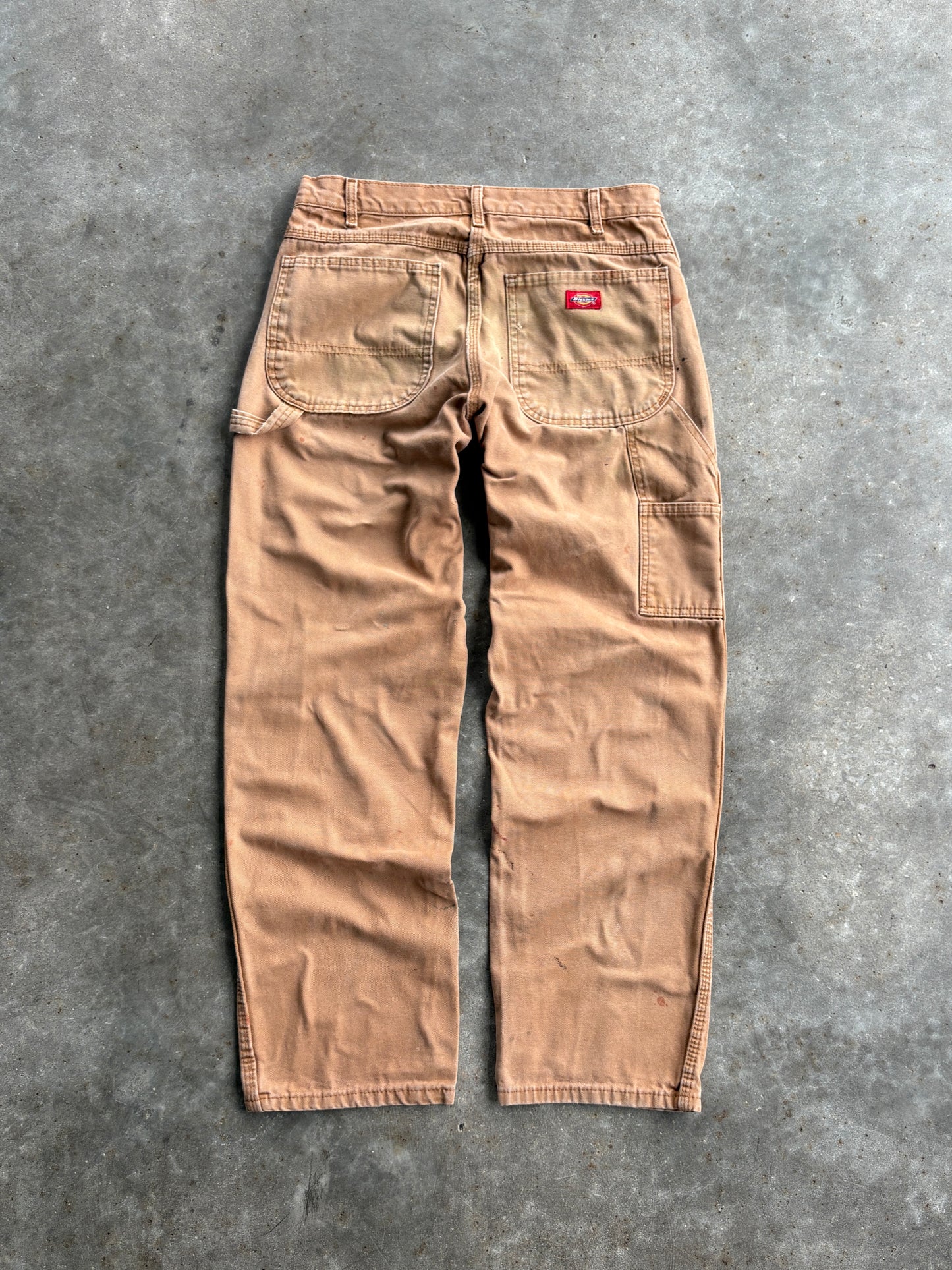 Vintage Tan Distressed Dickies Carpenter Pants - 32