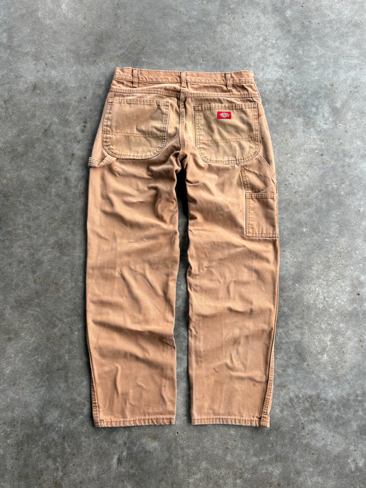 Vintage Tan Distressed Dickies Carpenter Pants - 32