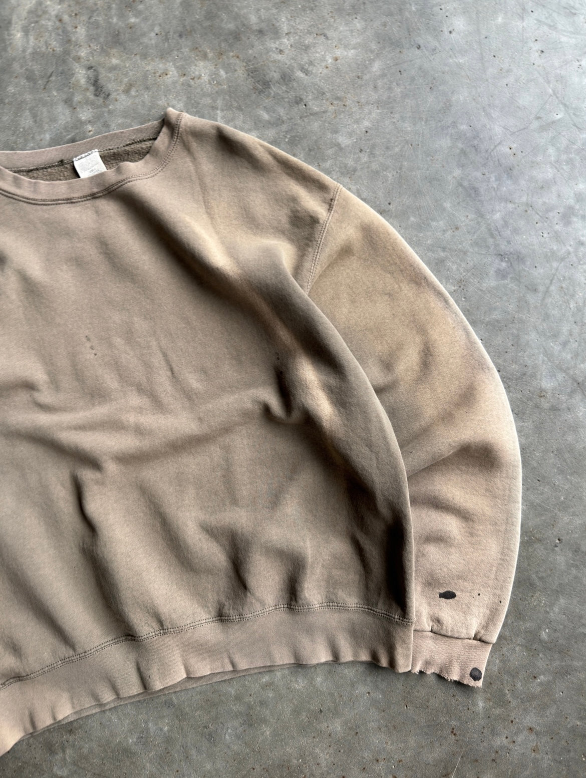 Vintage Cheetah Blank Brown Crew - L