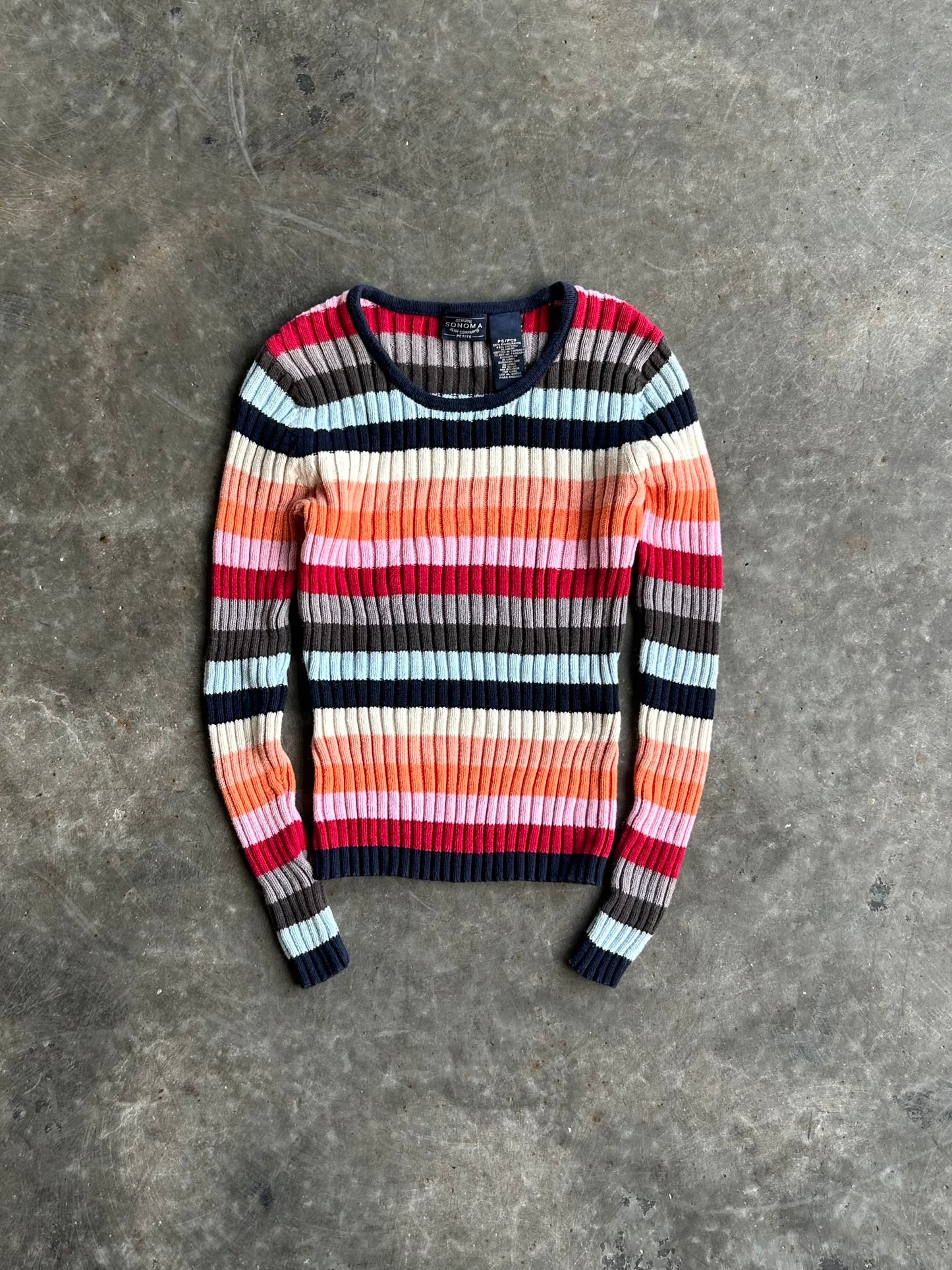 Vintage Sonoma Striped Sweater Top - XS