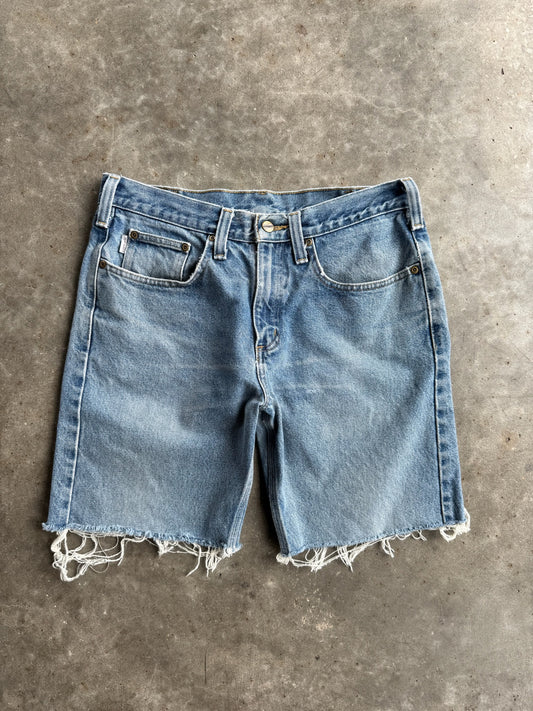 Vintage Distressed Carhartt Denim Shorts - 32