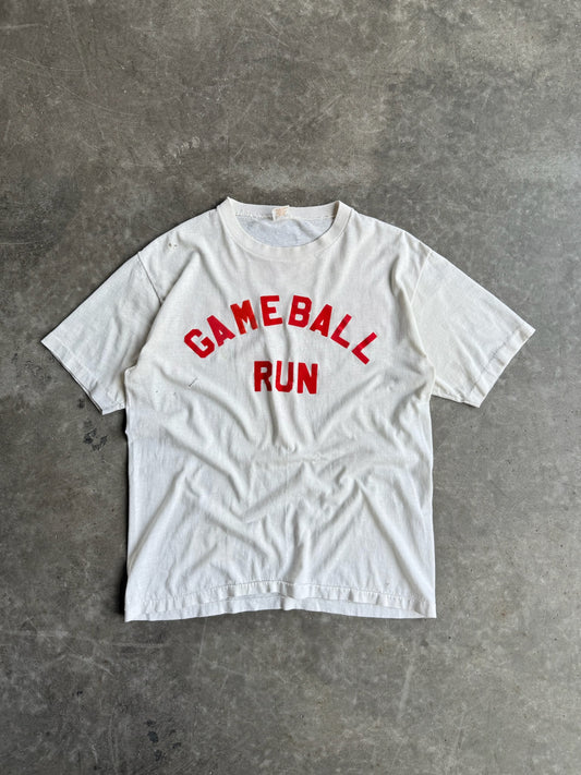 True Vintage Single Stitch White Gameball Run Tee - L