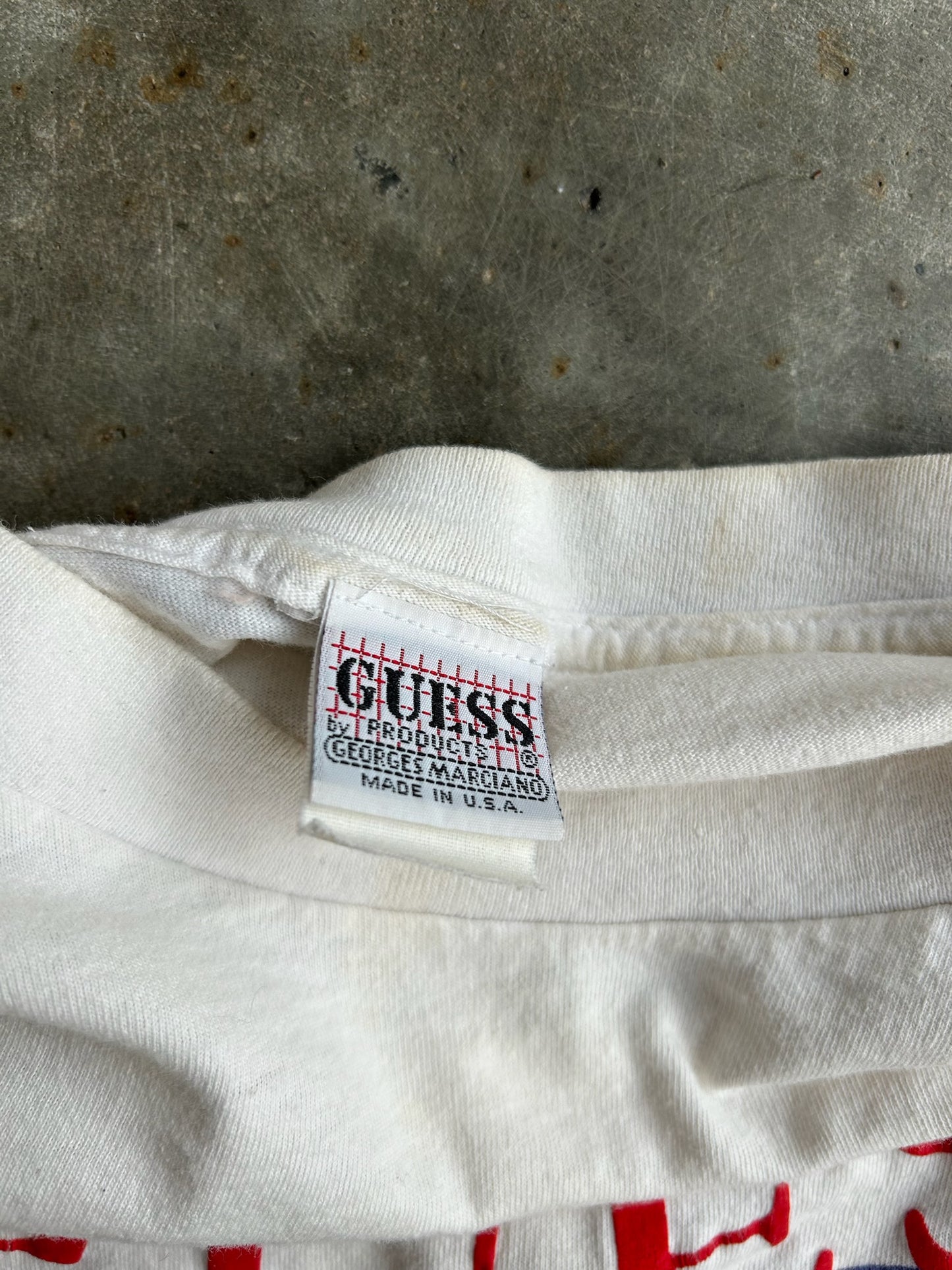 Vintage White Guess Long Sleeve Shirt - XL