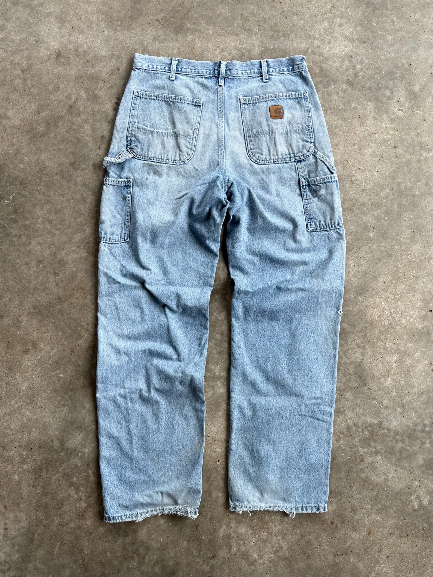 Vintage Distressed Carhartt Denim Carpenter Pants - 34