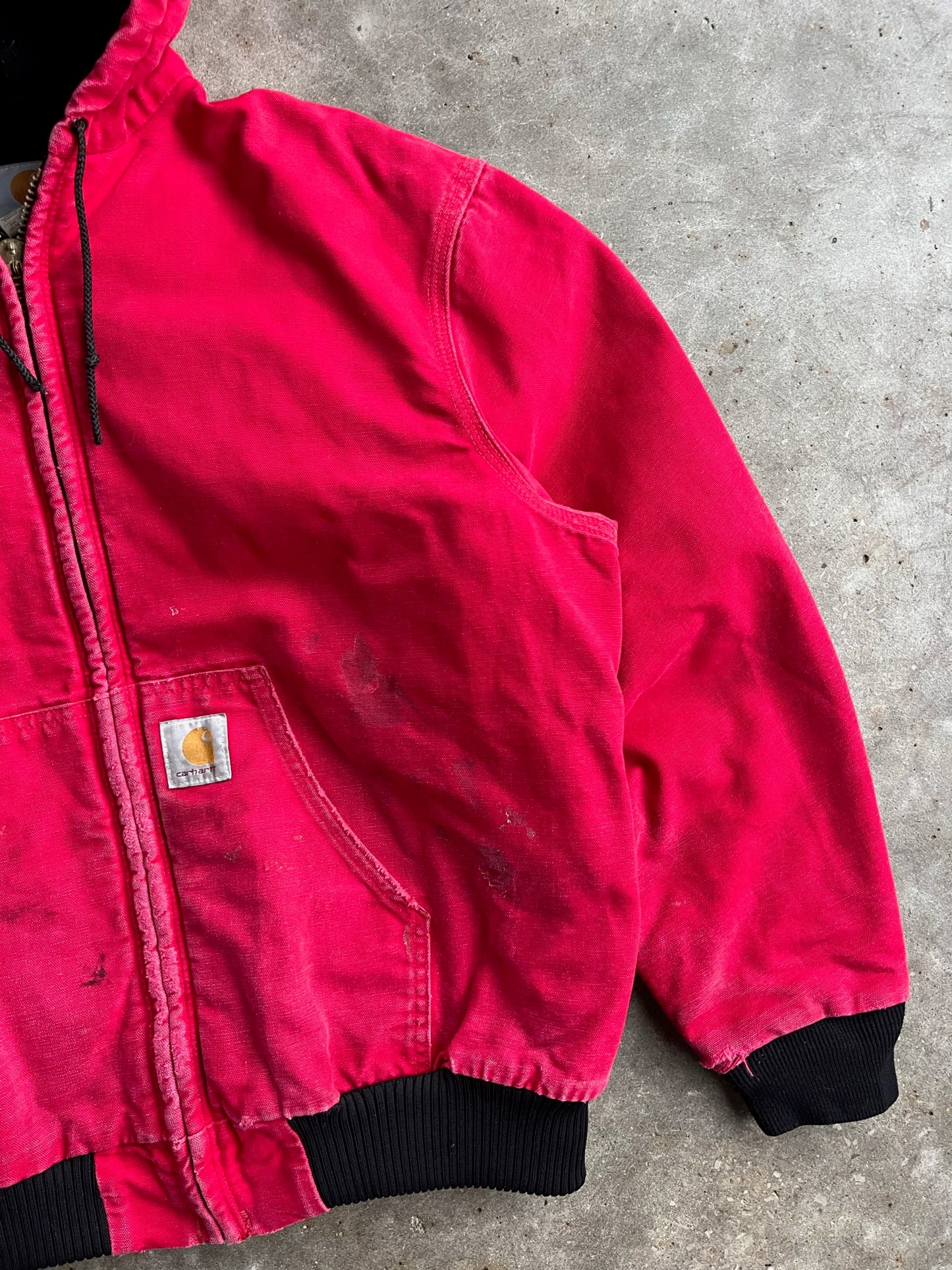 Vintage Hot Pink Hooded Carhartt Jacket - XL