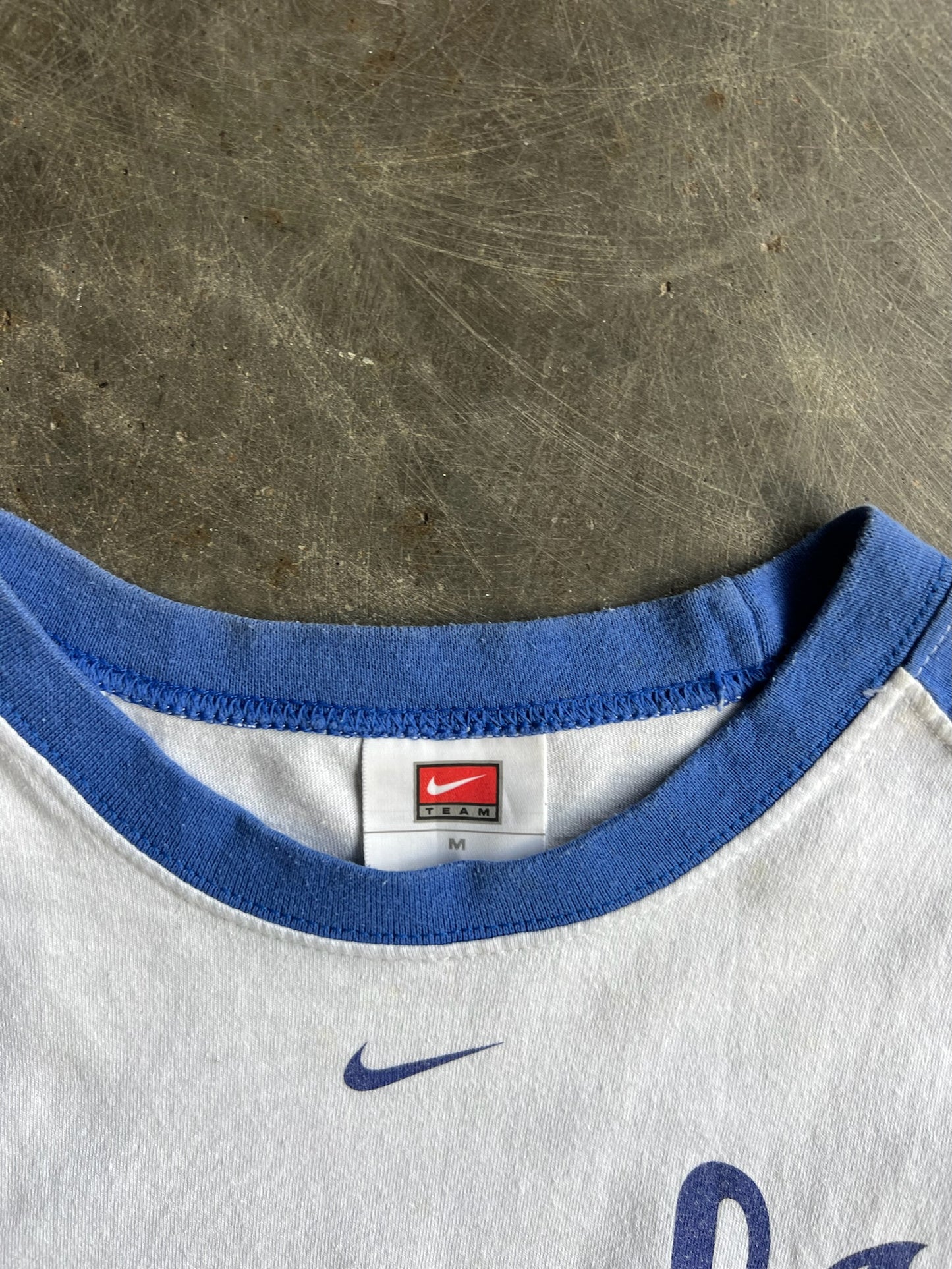 Vintage White/Blue Nike Royals Shirt - M