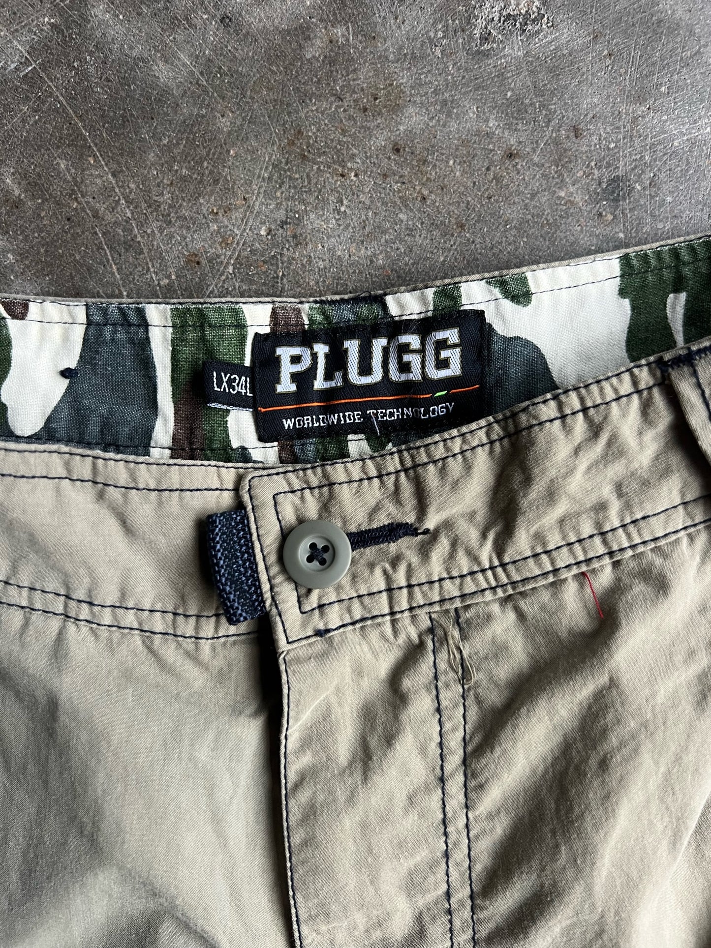 Vintage Green Plugg Utility Pants - L