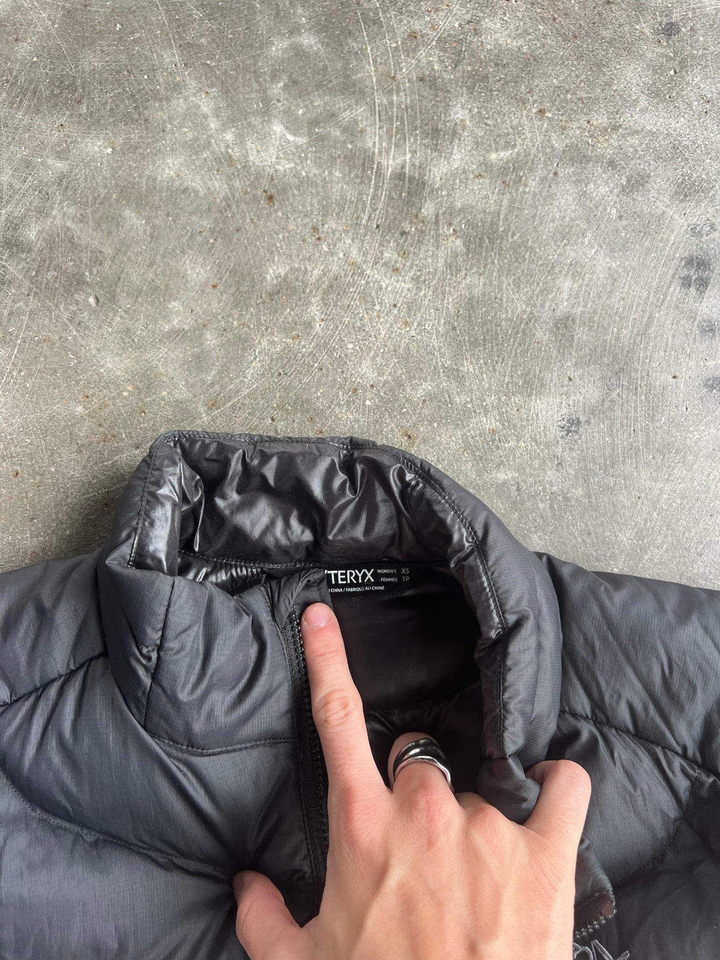 Vintage Black Arcteryx Puffer Jacket - XS