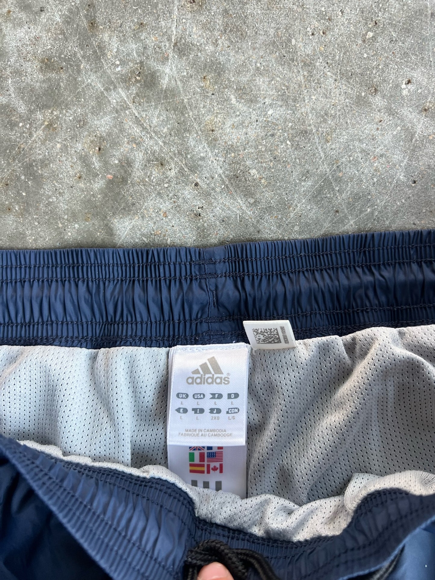 Vintage Navy Adidas Track Pants - L