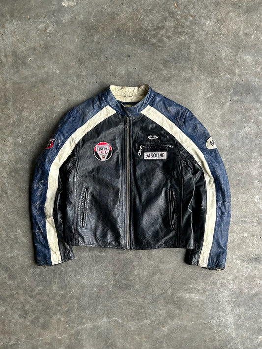 Vintage Patch Wilson's Leather Jacket - L