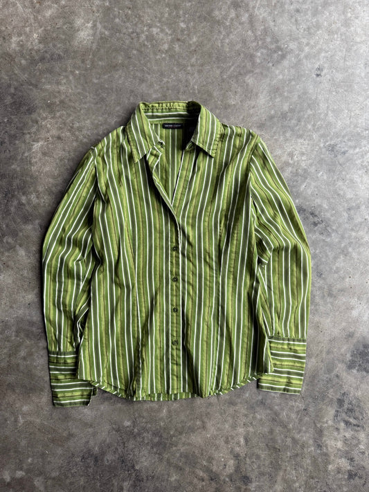 Green Stripe New York Company Button-Up Shirt - S